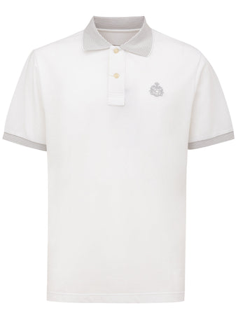 CANALI Polo Canali bianco manica corta da uomo