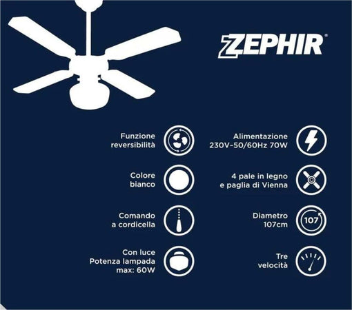 Zephir-Ventilatore-Decorativo-A-Soffitto-Con-Luce-E-4-Pale-Zfs9107b