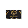 Tappeto zerbino con glitter oro decorazione natalizia 45 x 75 cm