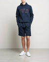 Felpa Ralph Lauren Uomo Navy Con Cappuccio in 100% Cotone Felpa Con Logo