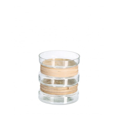 Vaso zhob naturale in vetro lavorato a mano