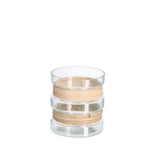 Vaso zhob naturale in vetro lavorato a mano