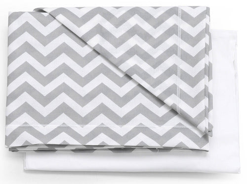 Set Lenzuola 3 pz Italbaby Zig Zag Grigio