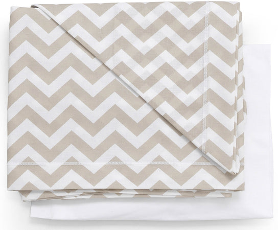 Set Lenzuola 3 pz Italbaby Zig Zag Tortora