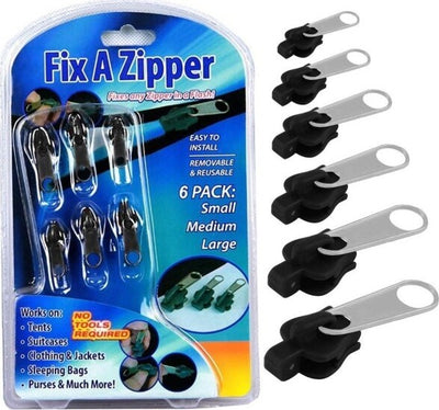 Zip-Cerniera-Universale-6-Pezzi-3-Dimensioni-Riparazione-Immediata-Fix-Zipper