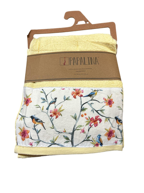 Set Asciugamani 1+1 Papalina Salisburgo in Spugna di Cotone – Balza Stampata – Made in Italy