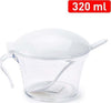 Zuccheriera-In-Plastica-Contenitore-Zucchero-Con-Cucchiaio-320ml-Bianca-1129801