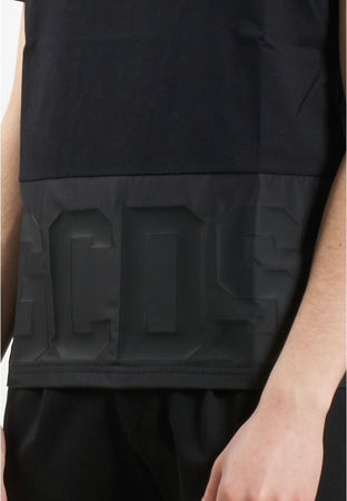 GCDS T-SHIRT BAND LOGO NYLON REGULAR T-SHIRT da uomo