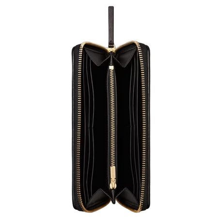 TORY BURCH portafogli donna tory burch - kira chevron zip continental wallet - nero da donna