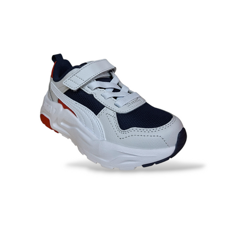 Puma Trinity Sneakers Bambino Bianco Blu Rosso – Velcro e Lacci | Taglie 28-35