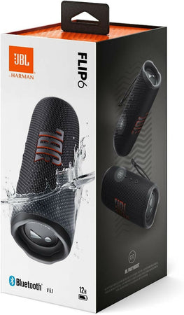 JBL Flip 6 Speaker Bluetooth Portatile, Cassa Altoparlante Impermeabile e Antipolvere IPX67, Compatibile con JBL PartyBoost, Fino a 12h di Autonomia, Nero