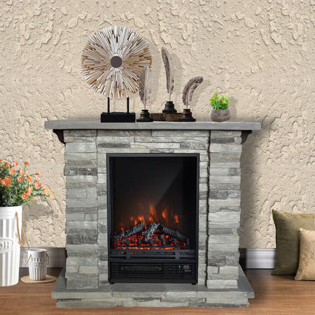 Camino Elettrico Da Muro "tigulio" Effetto Pietra 1800 W per Arredamento Moderno Fai da te/Prodotti per la costruzione/Riscaldamento e raffreddamento/Sistemi mobili di climatizzazione/Riscaldamento/Stufe elettriche Decor Space - Altamura, Commerciovirtuoso.it