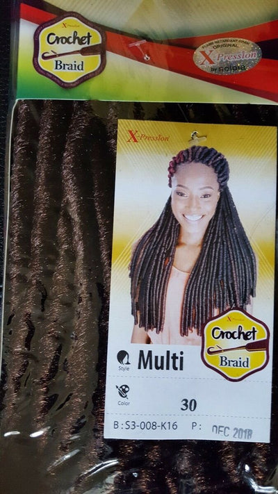 Nigeria X- Pression Crochet Braid Multi 100% Hi Quality Synthetic Hair for Crochet Braid Colour #30 .