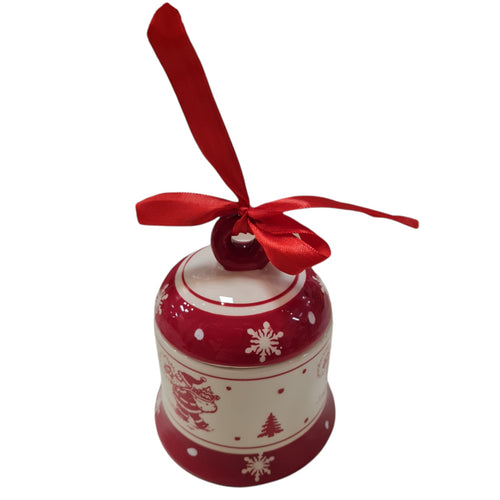Pendaglio Campana con Fiocco decorazione per albero di natale da 19 cm Casa e cucina/Decorazioni per interni/Addobbi e decorazioni per ricorrenze/Decorazioni natalizie/Addobbi e decorazioni/Ciondoli e pendenti MagiediNatale.it - Altamura, Commerciovirtuoso.it