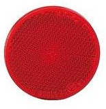 Catarifrangente adesivo rosso Ø 60mm