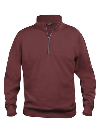 Felpa Basic Mezza Zip Bordeaux Felpa Unisex con Cerniera Moda/Uomo/Abbigliamento/Felpe/Felpe senza cappuccio Dresswork - Como, Commerciovirtuoso.it