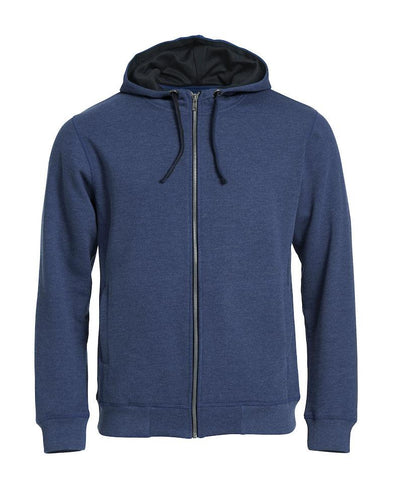 Felpa Clique Classic Blu Melange Zip/Cappuccio Uomo 300 grammi Taglie Forti Moda/Uomo/Abbigliamento/Felpe/Felpe con cappuccio Dresswork - Como, Commerciovirtuoso.it