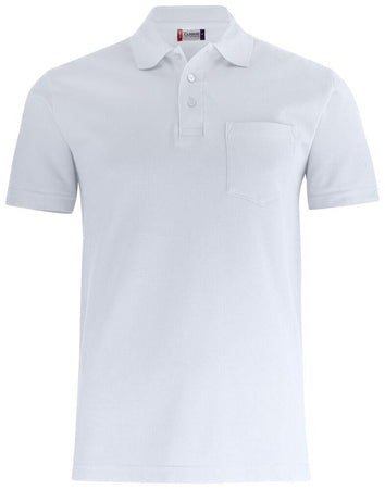 Basic Polo Bianco Polo Manica Corta con Taschino Moda/Uomo/Abbigliamento/Abbigliamento sportivo/Camicie e T-shirt sportive/Polo Dresswork - Como, Commerciovirtuoso.it