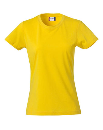 T-Shirt Donna Clique Basic Giallo 145 gr Moda/Uomo/Abbigliamento/T-shirt polo e camicie/T-shirt Dresswork - Como, Commerciovirtuoso.it