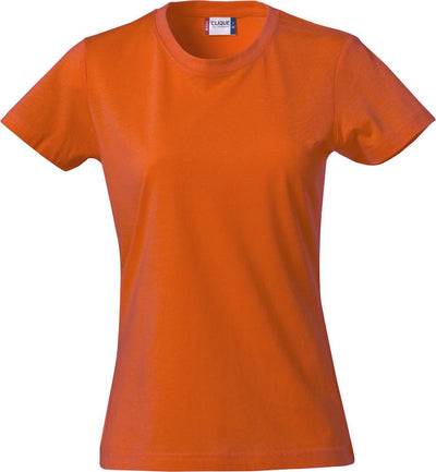 T-Shirt Donna Clique Basic Arancio 145 gr Moda/Uomo/Abbigliamento/T-shirt polo e camicie/T-shirt Dresswork - Como, Commerciovirtuoso.it