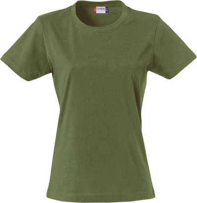 T-Shirt Donna Clique Basic verde Militare 145 gr Moda/Uomo/Abbigliamento/T-shirt polo e camicie/T-shirt Dresswork - Como, Commerciovirtuoso.it