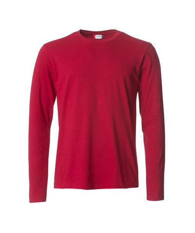 T-Shirt Clique Basic Manica Lunga Rosso 145 gr Taglie Forti Moda/Uomo/Abbigliamento/T-shirt polo e camicie/T-shirt Dresswork - Como, Commerciovirtuoso.it