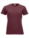 T-Shirt Clique Classic Bordeaux 160 gr Donna Moda/Uomo/Abbigliamento/T-shirt polo e camicie/T-shirt Dresswork - Como, Commerciovirtuoso.it