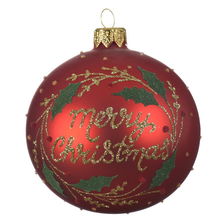 Palline per albero di Natale in vetro color Rosso con Scritta "Merry Christmas" da 8 cm, confezione da 6 pezzi Casa e cucina/Decorazioni per interni/Addobbi e decorazioni per ricorrenze/Decorazioni natalizie/Addobbi e decorazioni/Palle e palline MagiediNatale.it - Altamura, Commerciovirtuoso.it