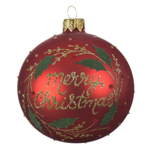 Palline per albero di Natale in vetro color Rosso con Scritta Merry Christmas da 8 cm, confezione da 6 pezzi Casa e cucina/Decorazioni per interni/Addobbi e decorazioni per ricorrenze/Decorazioni natalizie/Addobbi e decorazioni/Palle e palline MagiediNatale.it - Altamura, Commerciovirtuoso.it