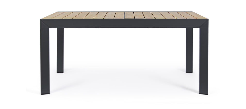 Tavolo Allungabile "al Delmar" in Alluminio Verniciato E Legno Di Acacia Da Esterno per Giardino E Veranda 160/240 Cm Giardino e giardinaggio/Arredamento da giardino e accessori/Tavoli e tavolini/Tavoli standard Decor Space - Altamura, Commerciovirtuoso.it