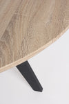 Tavolo tondo da pranzo moderno Henry in legno Ø 135 cm gambe in acciaio nero Casa e cucina/Arredamento/Sala da pranzo/Tavoli da sala da pranzo Decor Space - Altamura, Commerciovirtuoso.it