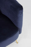 Poltrona Tenbury in velluto Blu tipo Chester h 80 cm arredamento per salotto moderno Casa e cucina/Arredamento/Soggiorno/Poltrone e sedie/Poltrone Decor Space - Altamura, Commerciovirtuoso.it