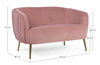 Divano in velluto Rosa antico 2 posti Linsay con piedi ottone 129 cm Casa e cucina/Arredamento/Soggiorno/Divani Decor Space - Altamura, Commerciovirtuoso.it