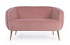 Divano in velluto Rosa antico 2 posti Linsay con piedi ottone 129 cm Casa e cucina/Arredamento/Soggiorno/Divani Decor Space - Altamura, Commerciovirtuoso.it