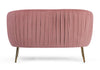 Divano in velluto Rosa antico 2 posti Linsay con piedi ottone 129 cm Casa e cucina/Arredamento/Soggiorno/Divani Decor Space - Altamura, Commerciovirtuoso.it