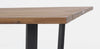 Tavolo quadrato moderno Helsinki in acciaio verniciato nero e doghe in legno 130 cm Giardino e giardinaggio/Arredamento da giardino e accessori/Tavoli e tavolini/Tavoli standard Decor Space - Altamura, Commerciovirtuoso.it