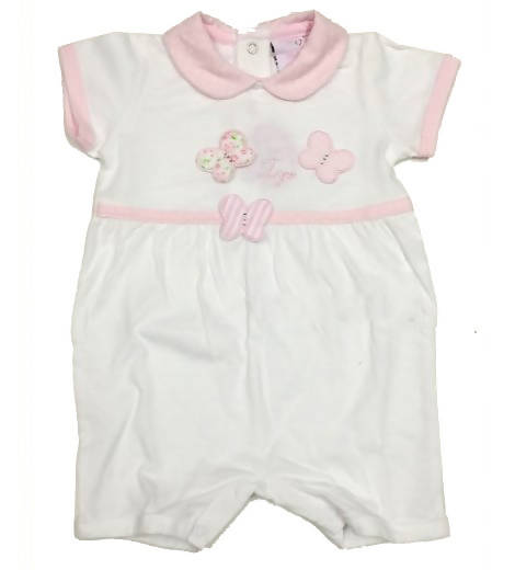art. ig080/1 IRGE Pagliaccetto neonato bambina jersey colore rosa e bianco articolo neonato L'Orchidea - Siderno, Commerciovirtuoso.it