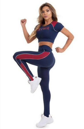 Completo Fitness Donna Garotafit Set per La Palestra Traspirante Maglietta  Crop Maniche Corte E Leggins Aderenti - commercioVirtuoso.it
