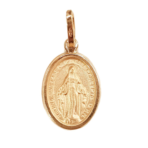Pendente Medaglia Madonna Miracolosa in oro giallo 750/1000 Unisex  Medaglietta Gioiello Relogioso - commercioVirtuoso.it