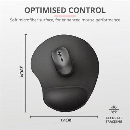Tappetino per Mouse con Morbido Poggiapolsi Ergonomico 19x23cm A2Zworld