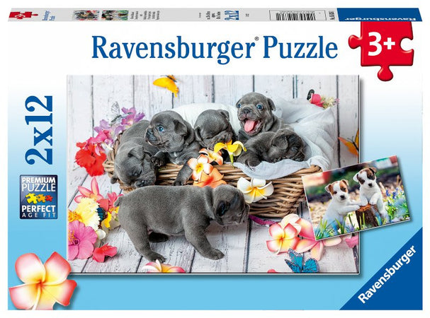 Puzzle 2x12 pz Piccole palle di pelo Ravensburger