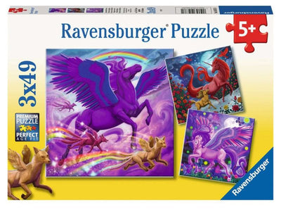 Puzzle 3x49 pz Creature mitologiche Ravensburger
