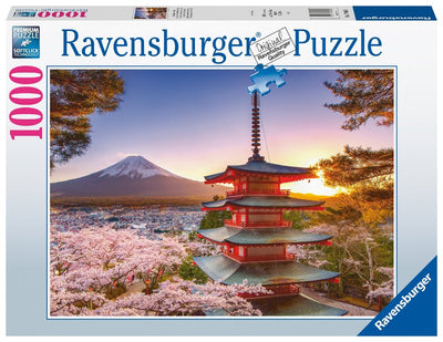 Puzzle 1000 pz Ciliegi in fiore e Monte Fuji