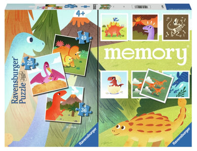 Multipack memory + 3 puzzle Dinosauri