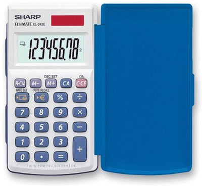 calcolatrice mini 8 cifre con custodia