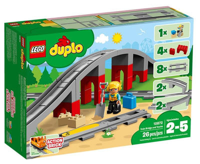 Ponte e binari ferroviari Lego
