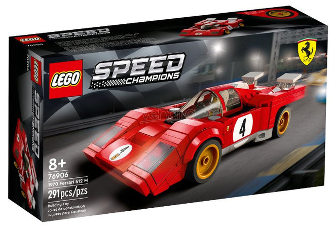 LEGO 76906 Speed Champions 1970 Ferrari 512 M, Macchina Giocattolo Da Corsa, Supercar, Auto Sportiva Rossa, Modellismo, Collezione 2022