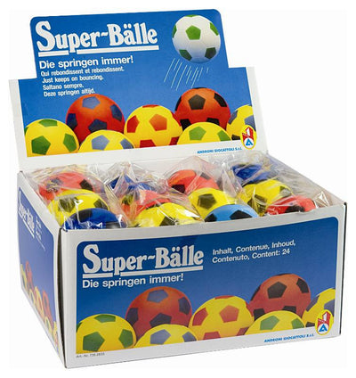 DISPLAY 24 PALLE SUPER BALL DIAM. 70 mm (SACCHETTI da 3 PZ.) - Cm.28,8x20,7x14 (display) Androni