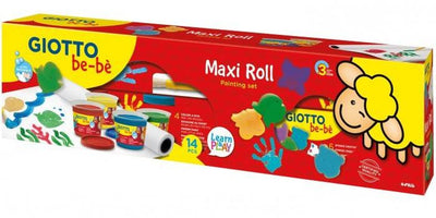 Giotto be-be' Maxi Roll Painting Set Colori a Dita 4x150ml + accessori