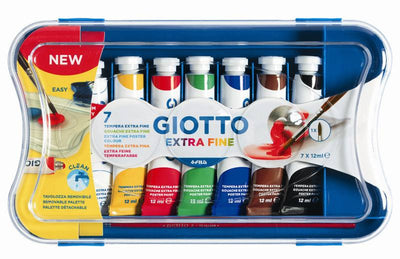 Giotto Tempera Extra in tubetto 12 ml Scatola 7 pz Colori assortiti